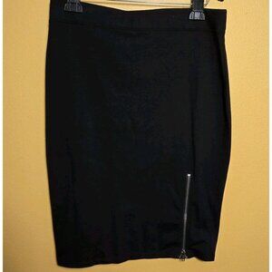 Ruff Hewn Grey Medium Skirt Zipper Black Womens‎ Business Office Midi Coquette